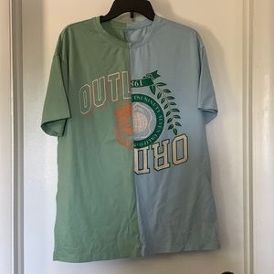 Oversized Split Graphic T-Shirt